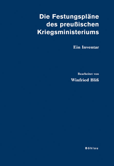 Cover: 9783412050061 | Die Festungspläne des preußischen Kriegsministeriums | Buch | 2436 S.