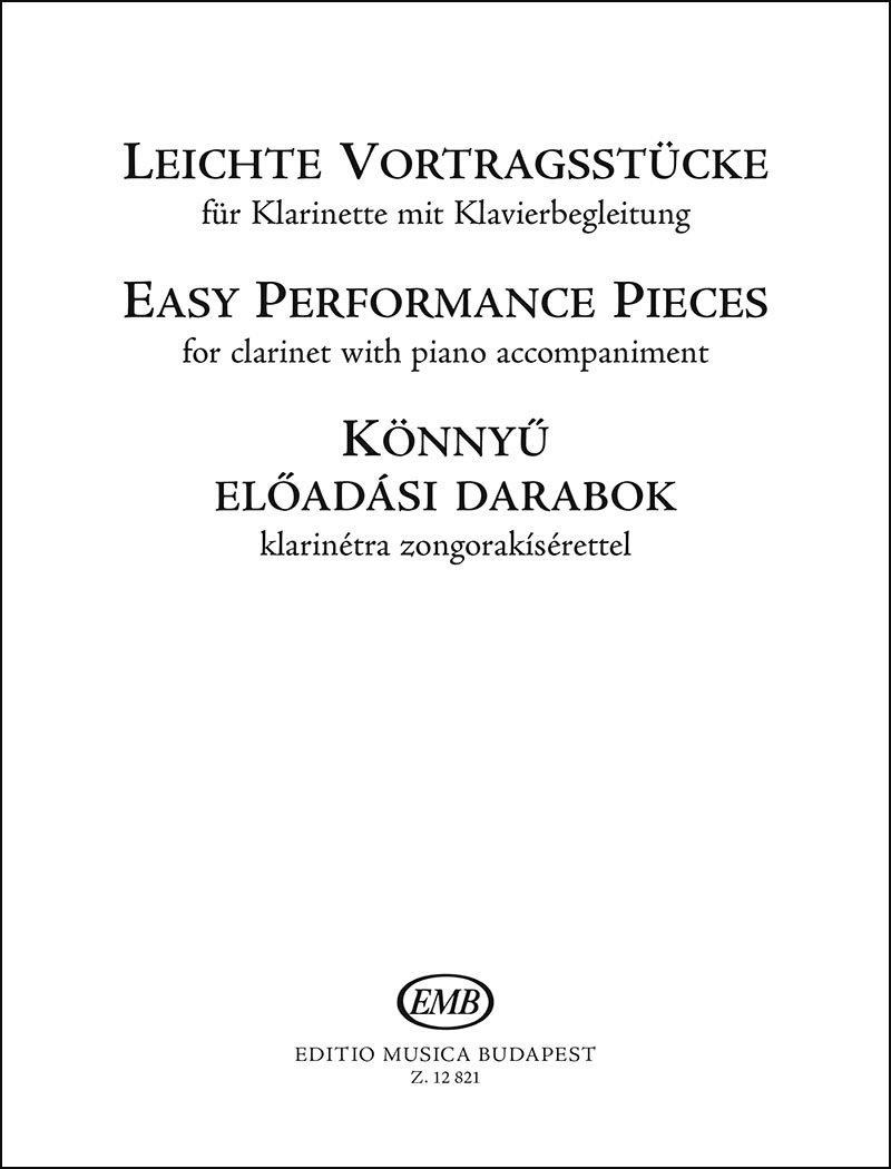 Cover: 9790080128213 | Leichte Vortragsstücke für Klarinette und Klavier | Oliver Nagy | Buch