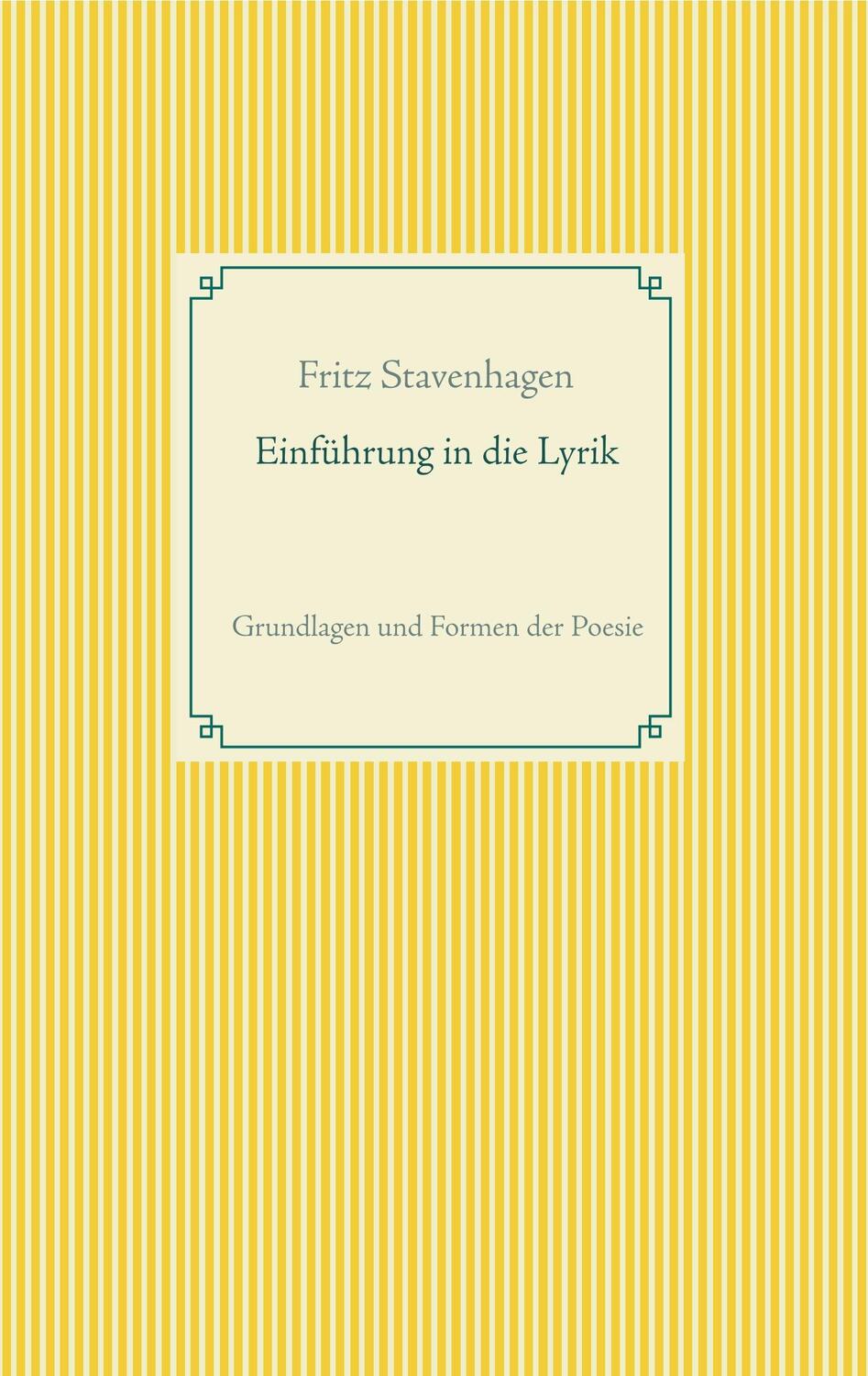 Cover: 9783746068107 | Einführung in die Lyrik | Grundlagen und Formen der Poesie | Buch