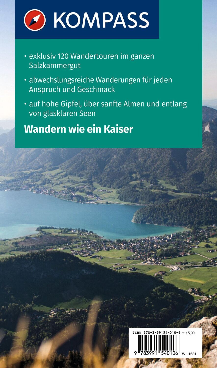 Rückseite: 9783991540106 | KOMPASS Wanderlust Salzkammergut | Wolfgang Heitzmann | Taschenbuch