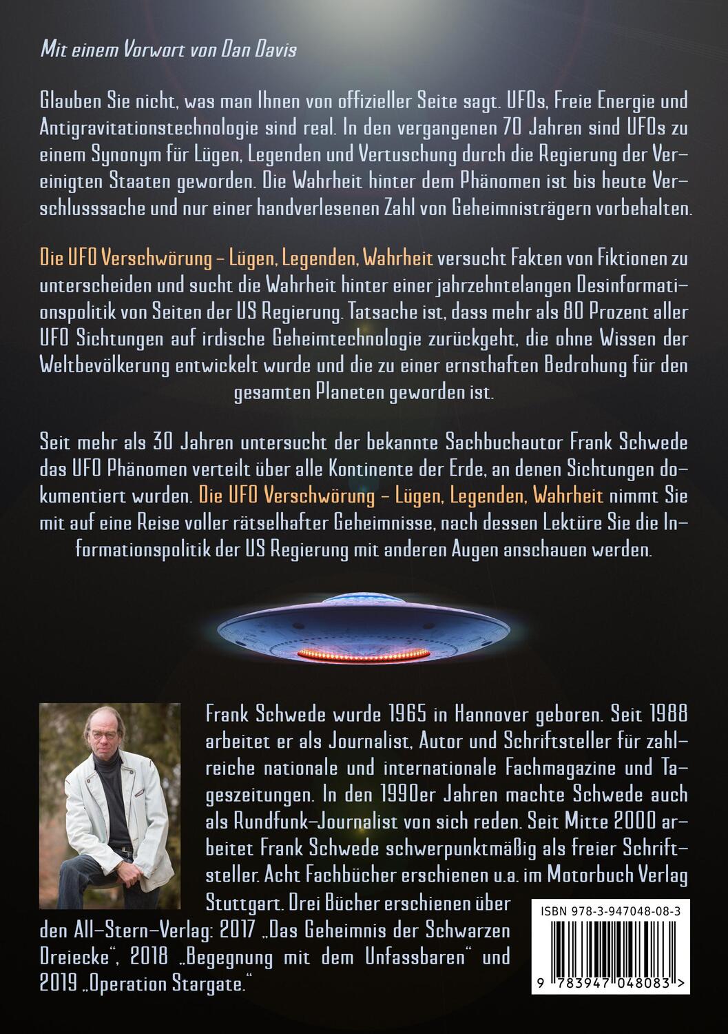 Bild: 9783947048083 | Die Ufo Verschwörung | Lügen Legenden Wahrheit | Frank Schwede | Buch