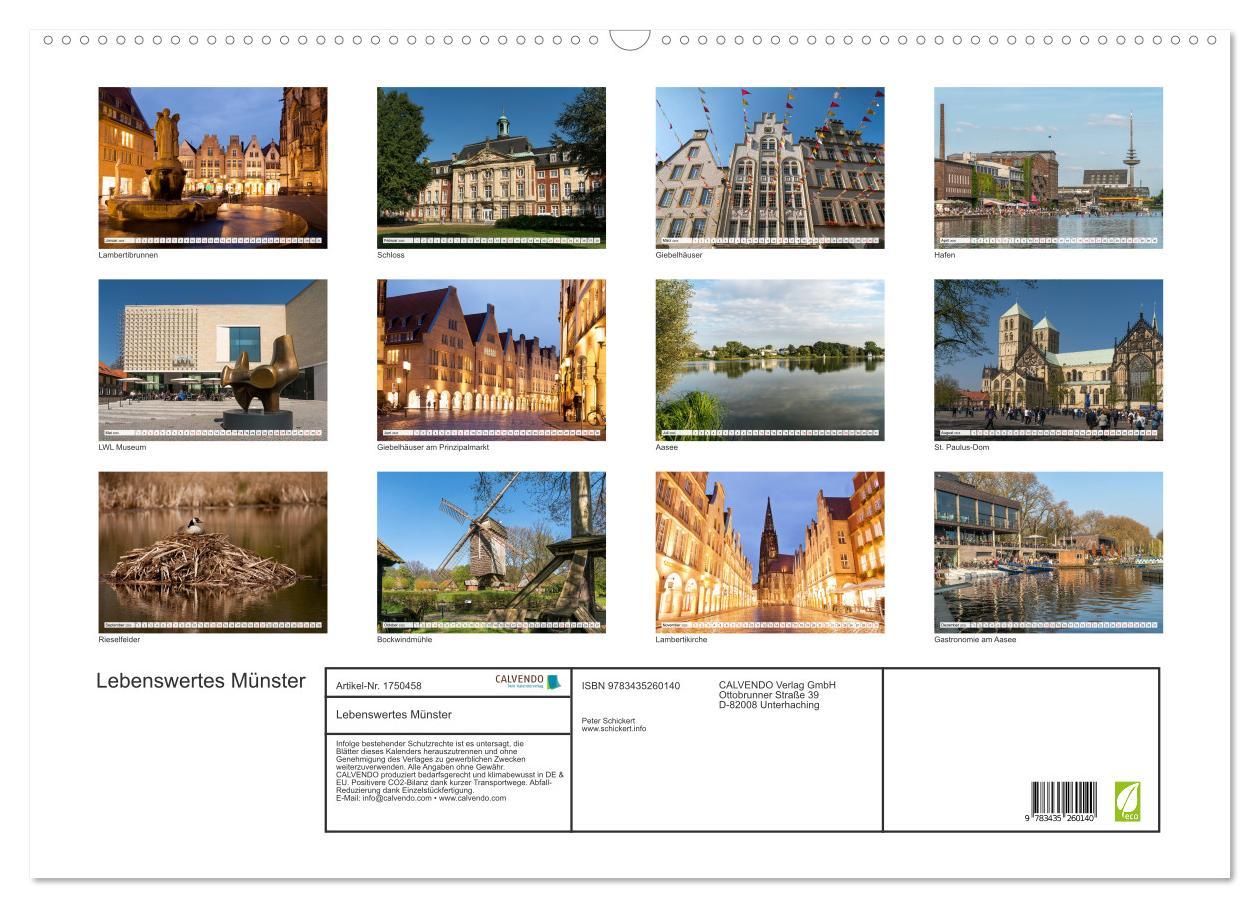 Bild: 9783435260140 | Lebenswertes Münster (Wandkalender 2025 DIN A2 quer), CALVENDO...