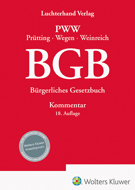 Cover: 9783472097969 | BGB - Kommentar | Bürgerliches Gesetzbuch | Hanns Prütting (u. a.)