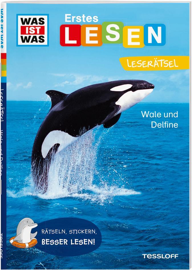 Cover: 9783788681449 | WAS IST WAS Erstes Lesen. Leserätsel Wale und Delfine | Braun | 48 S.