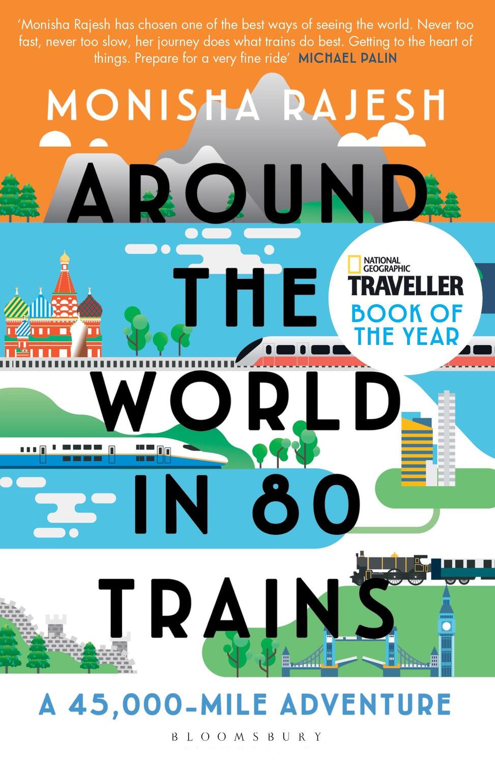 Cover: 9781408869772 | Around the World in 80 Trains | A 45,000-Mile Adventure | Rajesh