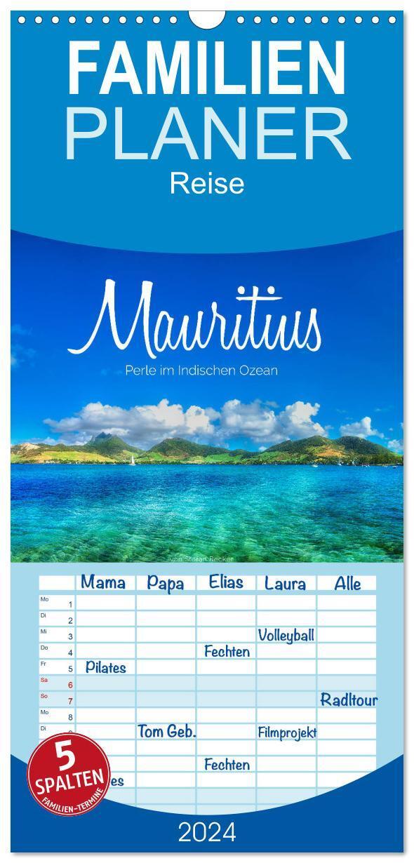 Cover: 9783383102660 | Familienplaner 2024 - Mauritius - Perle im Indischen Ozean mit 5...