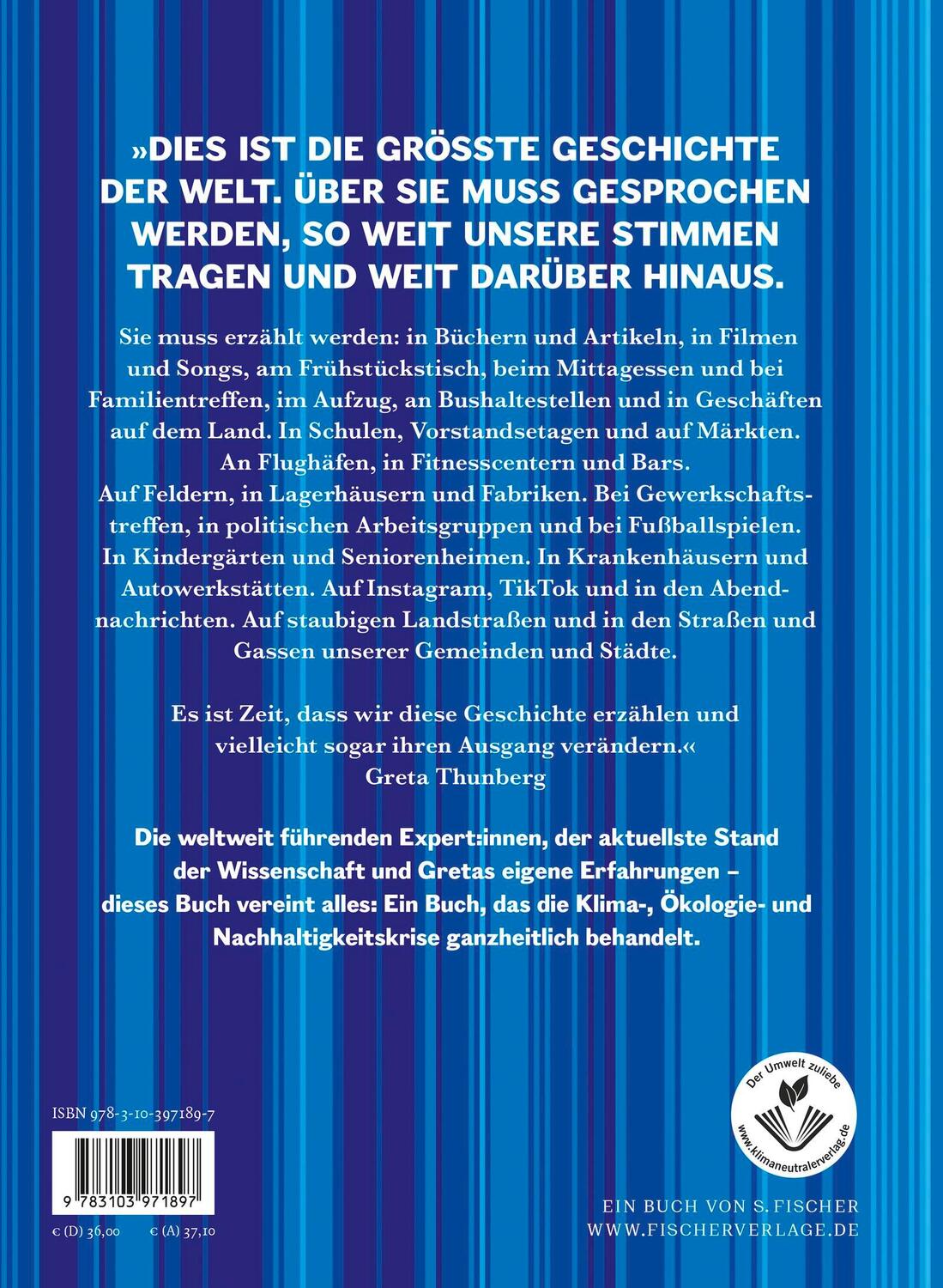 Rückseite: 9783103971897 | Das Klima-Buch von Greta Thunberg | Greta Thunberg | Buch | 512 S.