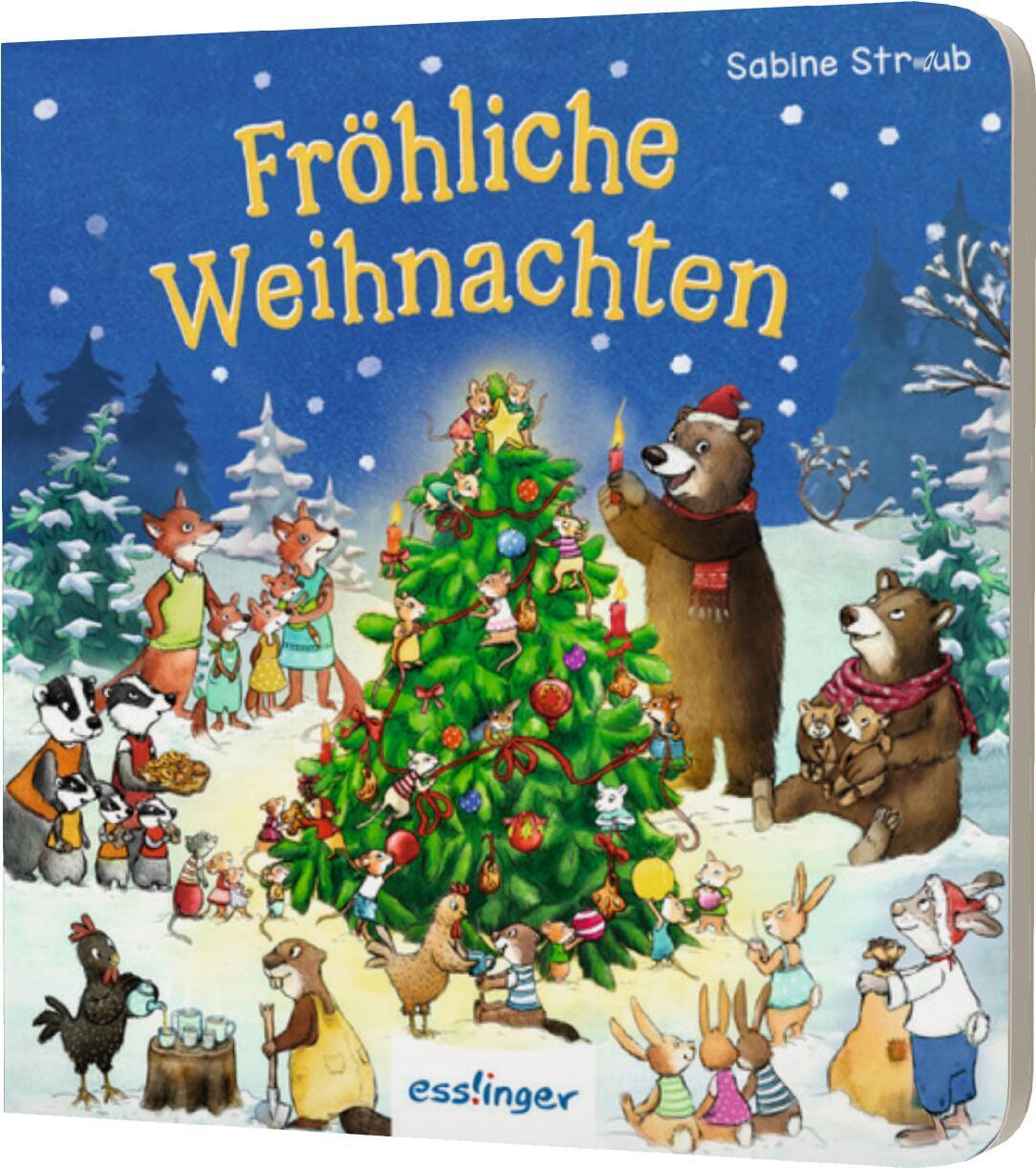 Cover: 9783480238668 | Fröhliche Weihnachten | Kleines Wimmelbuch für Kinder ab 2 Jahren