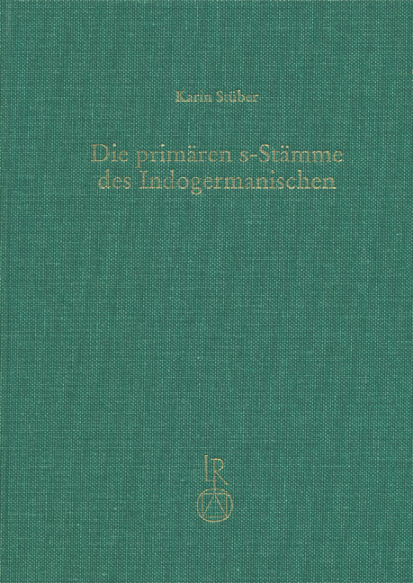 Cover: 9783895002892 | Die primären s- Stämme des Indogermanischen | Habil.-Schr. | Stüber