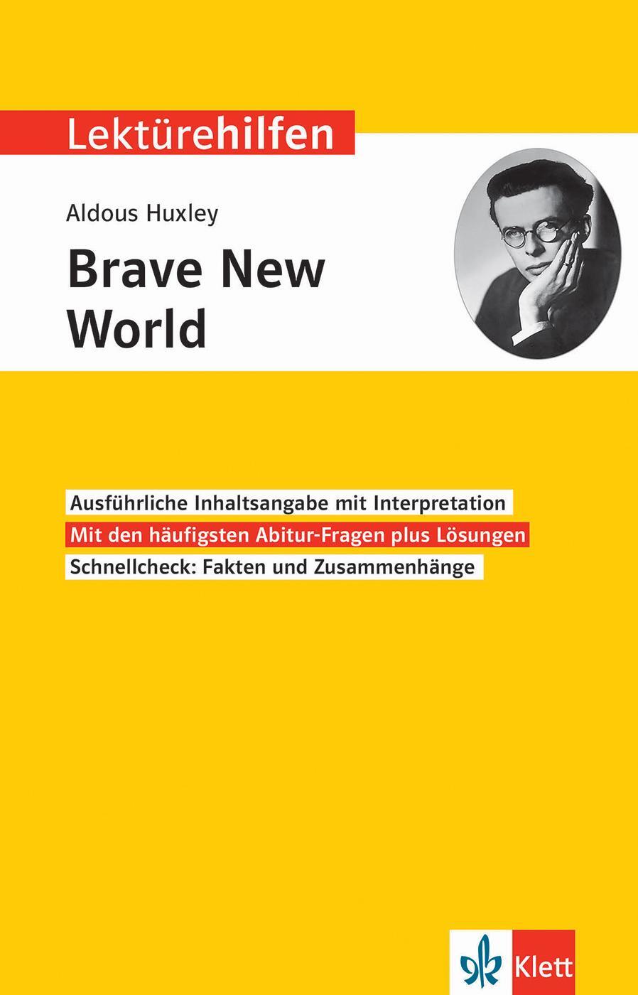 Cover: 9783129231463 | Lektürehilfen Aldous Huxley, "Brave New World" | Taschenbuch | 2018