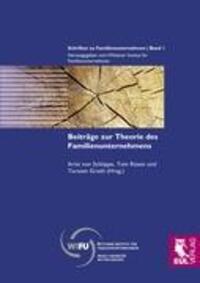 Cover: 9783899368239 | Beiträge zur Theorie des Familienunternehmens | Schlippe (u. a.)
