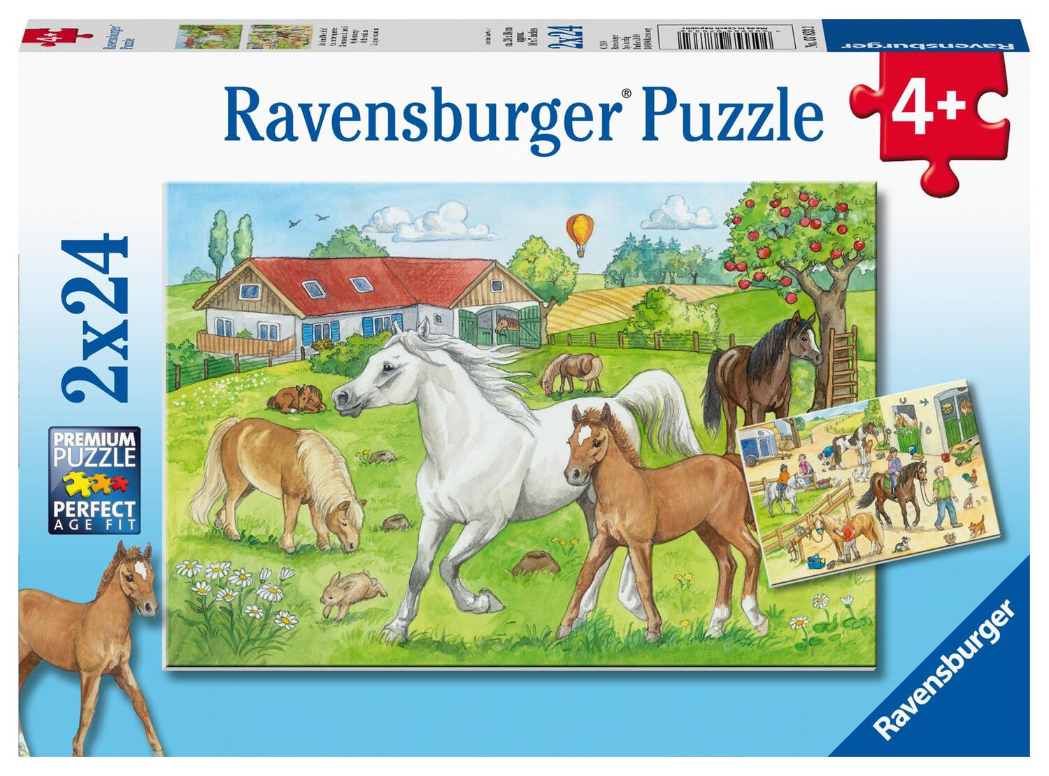 Cover: 4005556078332 | Auf dem Pferdehof - Puzzle mit 2x24 Teilen | Spiel | Deutsch | 2019