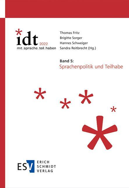 Cover: 9783503211098 | IDT 2022: *mit.sprache.teil.haben - - Band 5: Sprachenpolitik und...