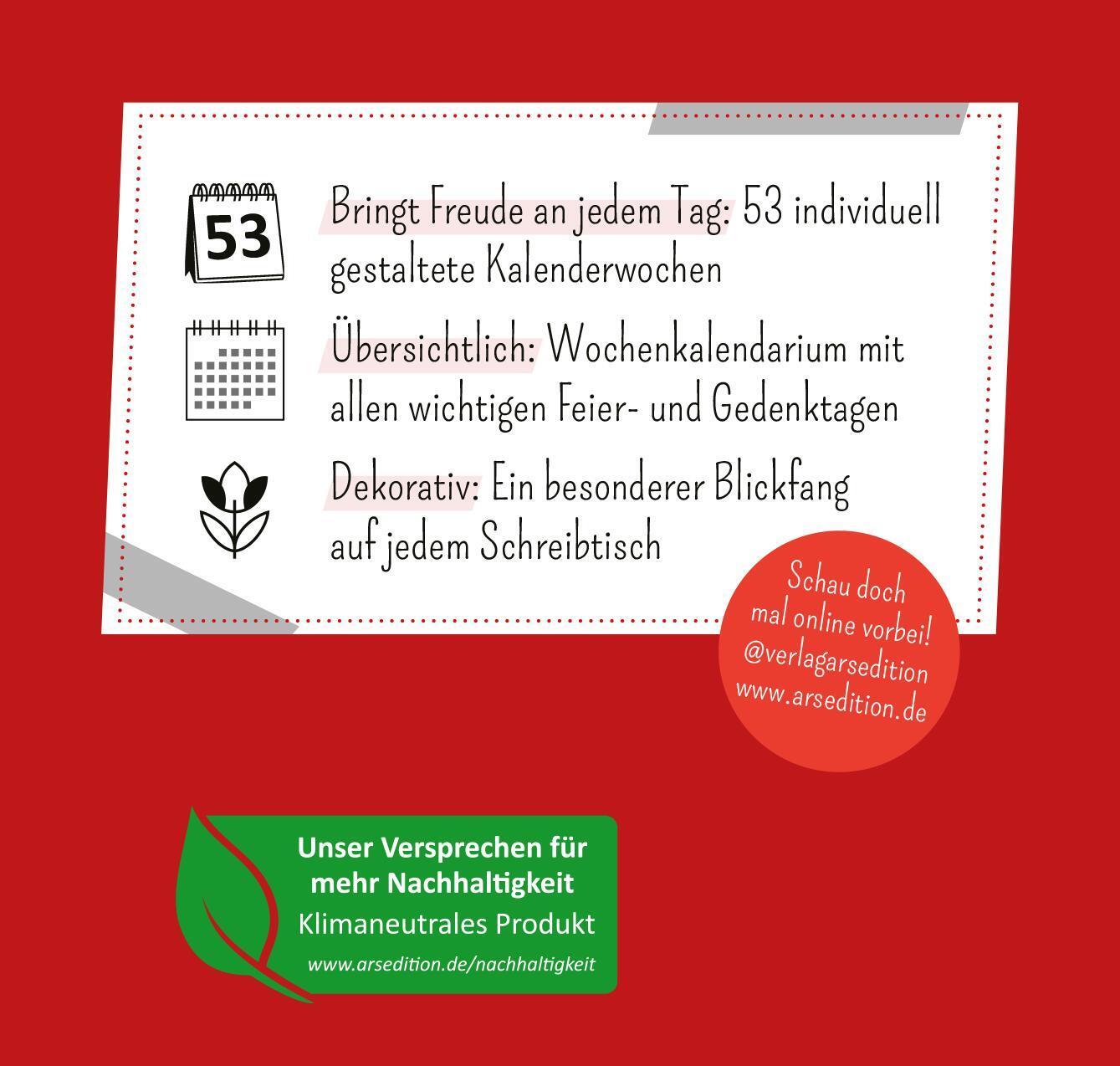 Rückseite: 4014489133070 | Mini-Wochenkalender Ein Jahr voll Glück 2025 | Kalender | 108 S.