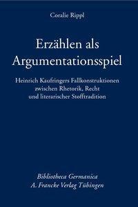 Cover: 9783772085284 | Erzählen als Argumentationsspiel | Dr Coralie Rippl | Taschenbuch