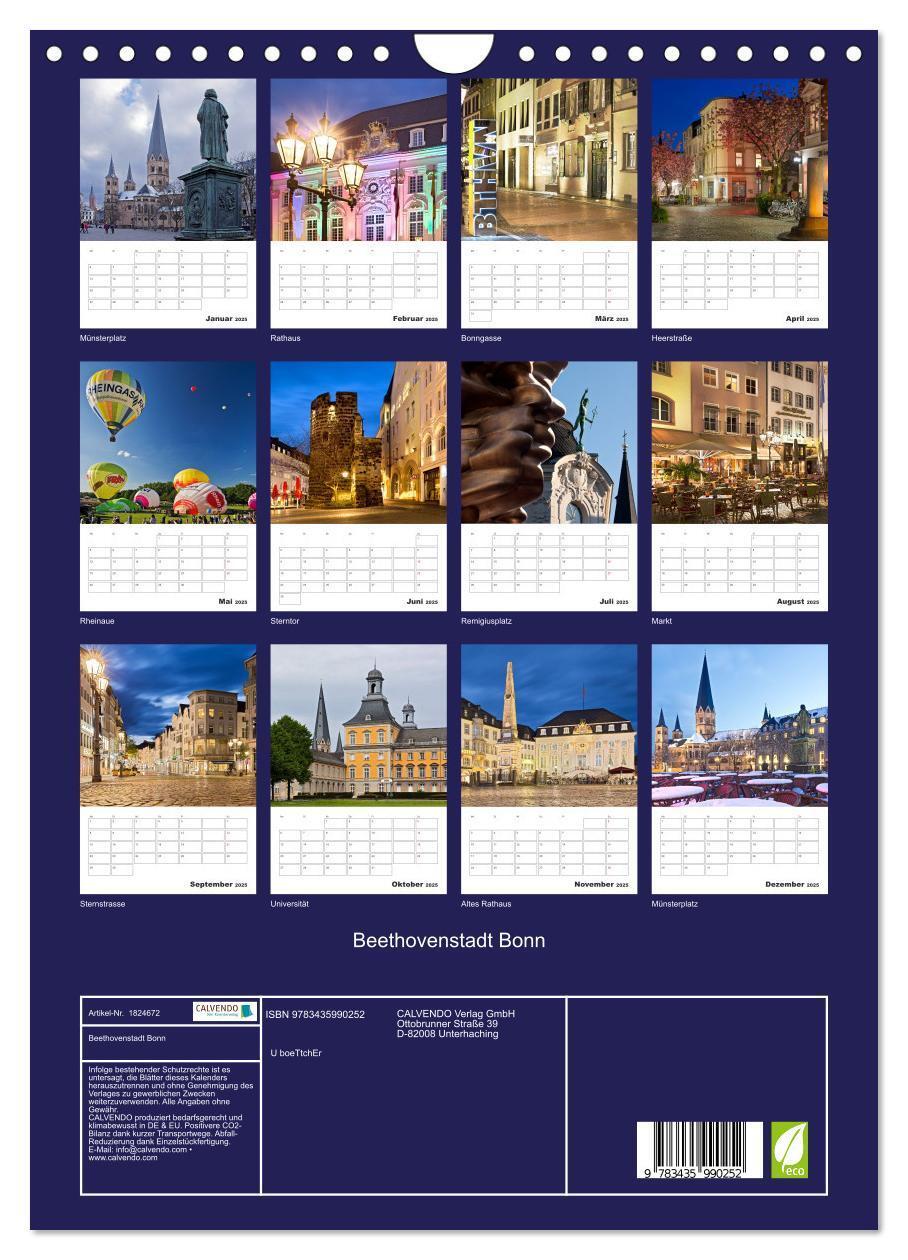 Bild: 9783435990252 | Beethovenstadt Bonn (Wandkalender 2025 DIN A4 hoch), CALVENDO...