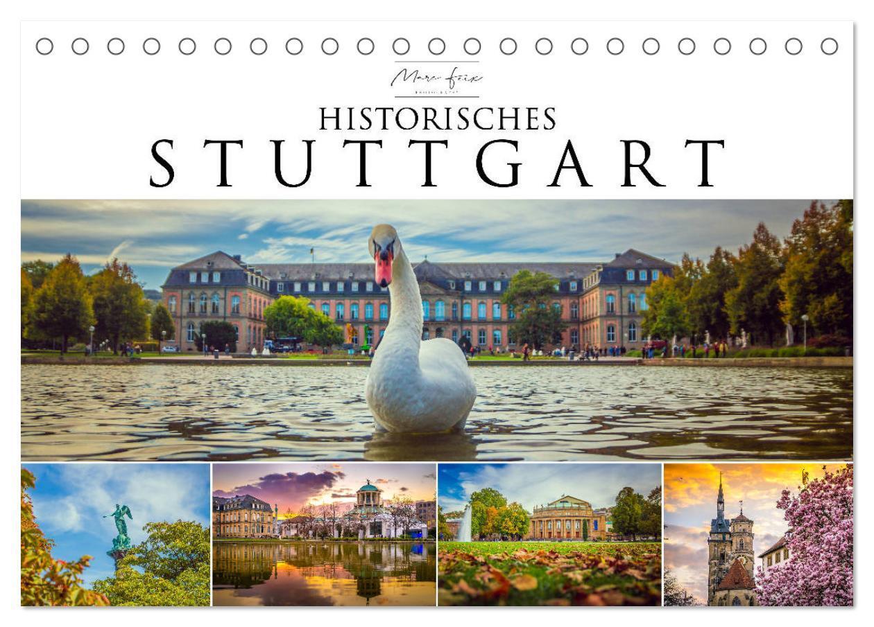 Cover: 9783435146031 | Historisches Stuttgart 2025 (Tischkalender 2025 DIN A5 quer),...