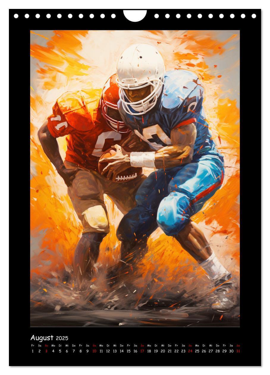 Bild: 9783435860173 | American Football. Paintings (Wandkalender 2025 DIN A4 hoch),...