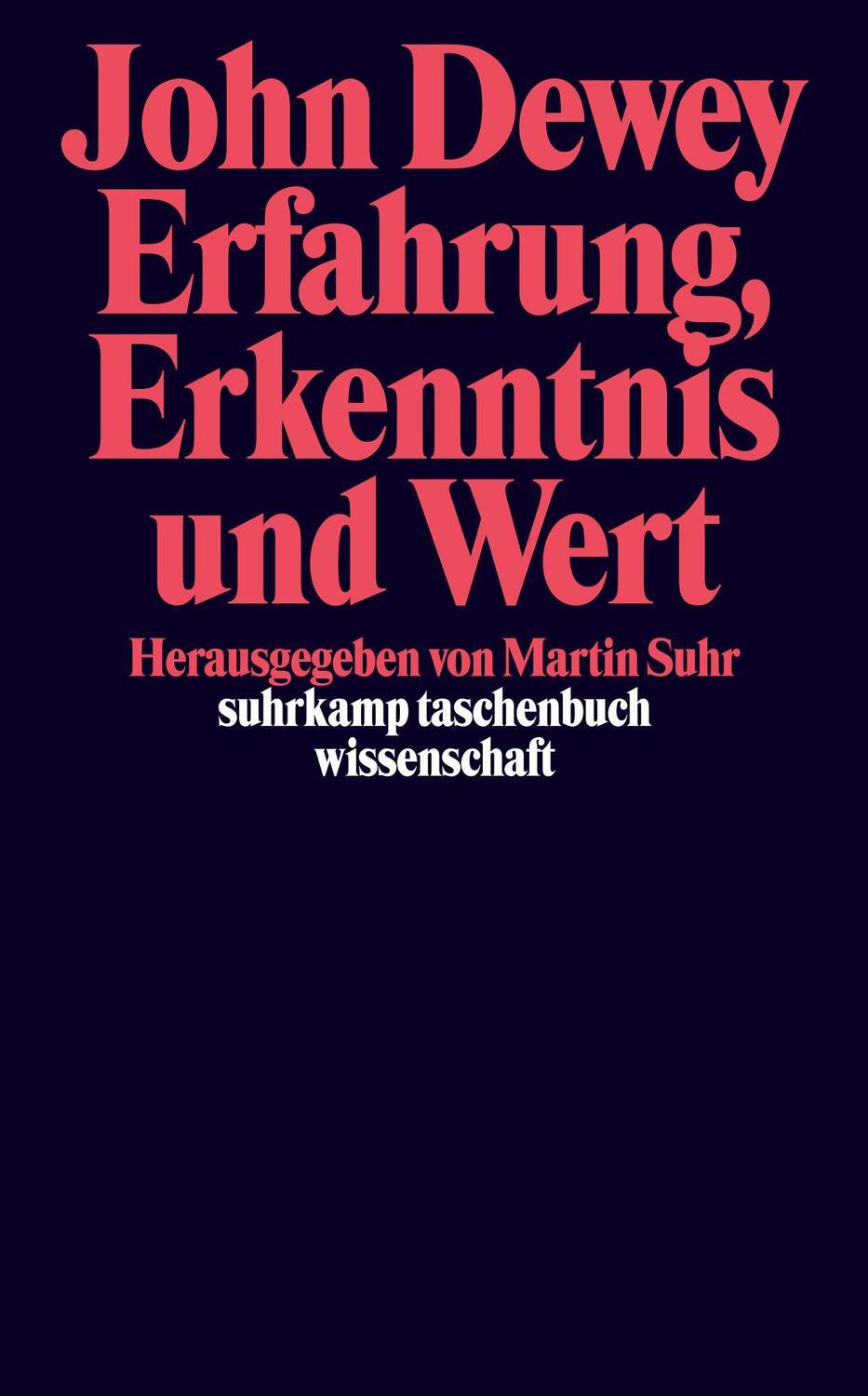 Cover: 9783518292471 | Erfahrung, Erkenntnis und Wert | John Dewey | Taschenbuch | Deutsch