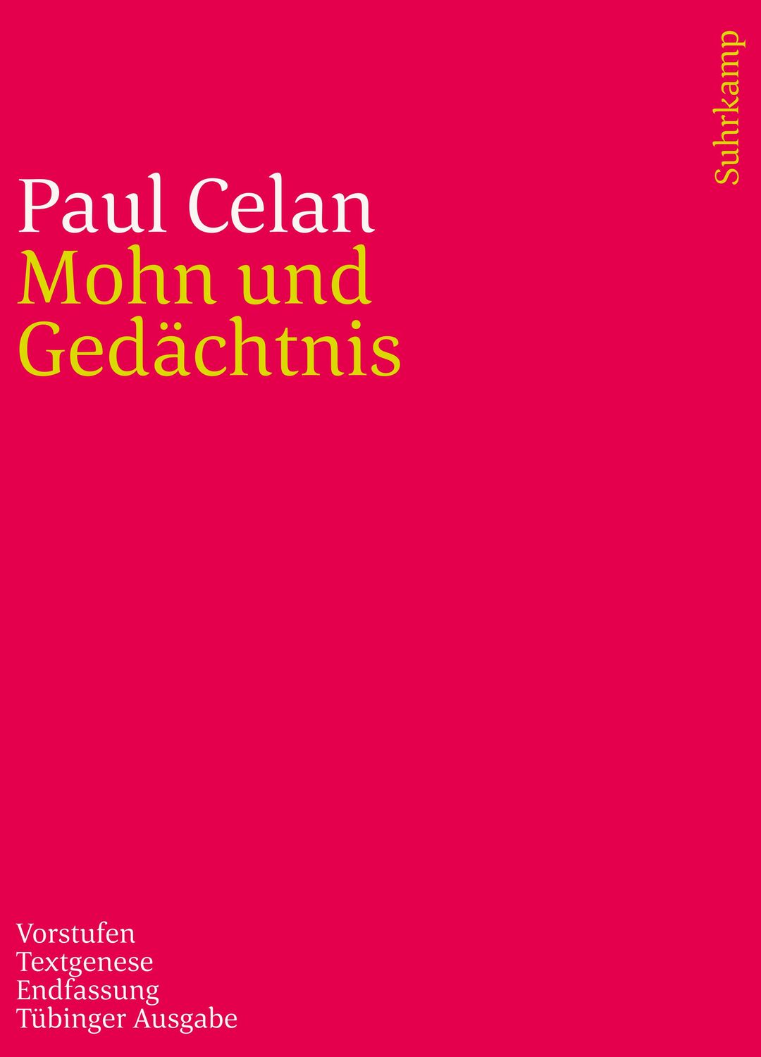 Cover: 9783518242520 | Werke. Tübinger Ausgabe | Paul Celan | Taschenbuch | 148 S. | Deutsch