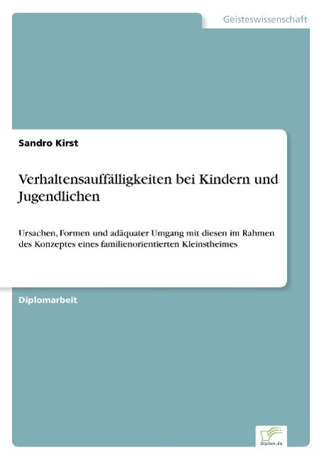 Cover: 9783838686554 | Verhaltensauffälligkeiten bei Kindern und Jugendlichen | Sandro Kirst