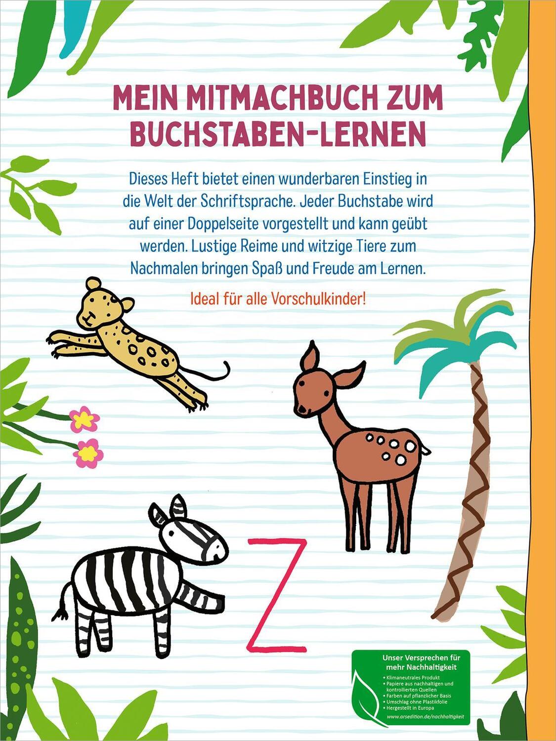 Rückseite: 9783845851662 | Mit Affe, Bär und Reh lerne ich das ABC | Taschenbuch | Softcover