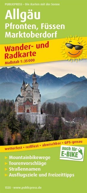 Cover: 9783961325351 | PublicPress Wander- und Radkarte Allgäu, Pfronten, Füssen,...