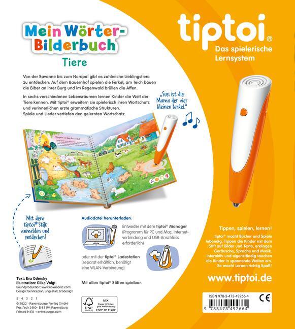 Bild: 9783473492664 | tiptoi® Mein Wörter-Bilderbuch Tiere | Eva Odersky | Taschenbuch