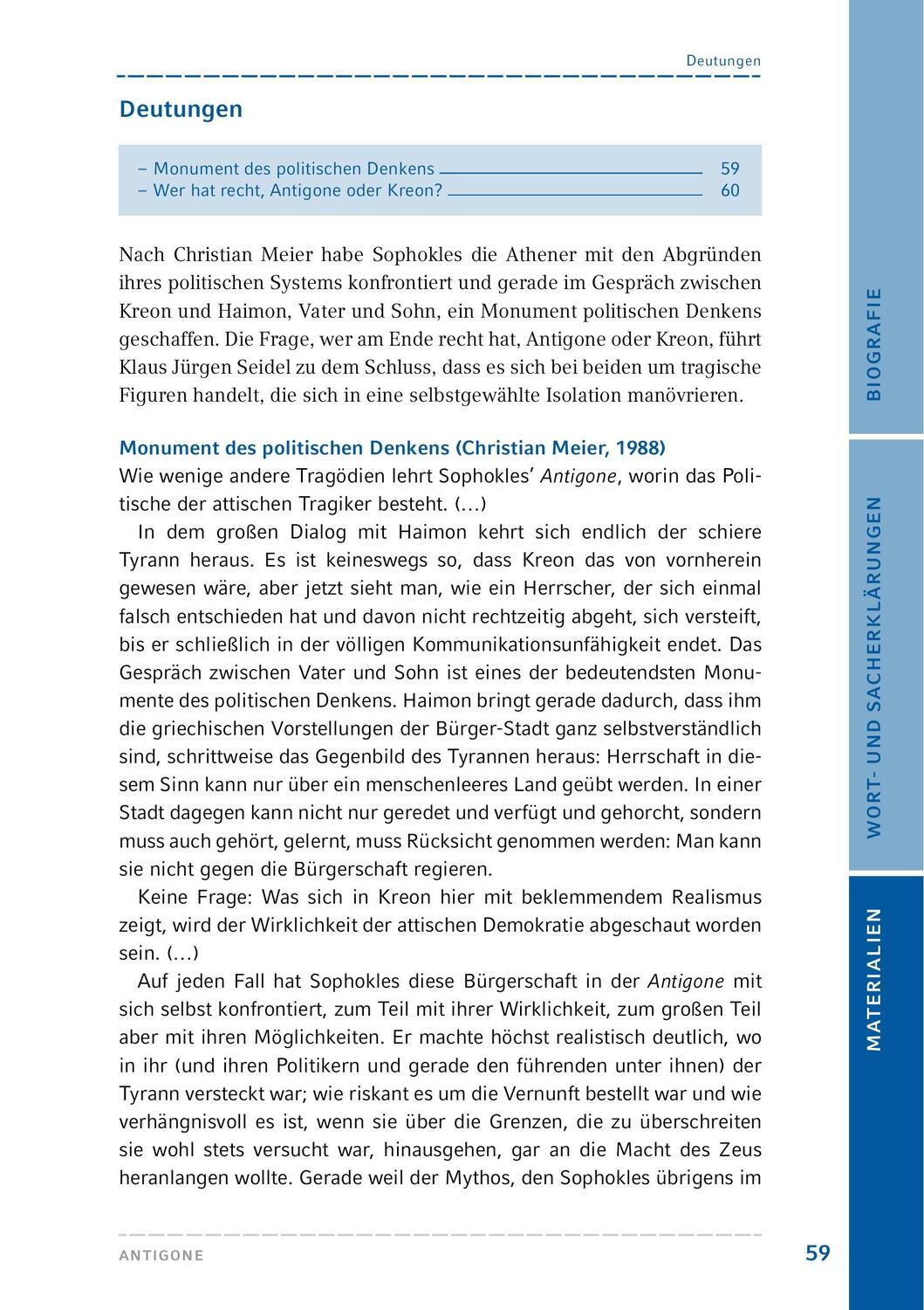 Bild: 9783804425774 | Antigone (Textausgabe) | Hamburger Lesehefte Plus Königs Materialien