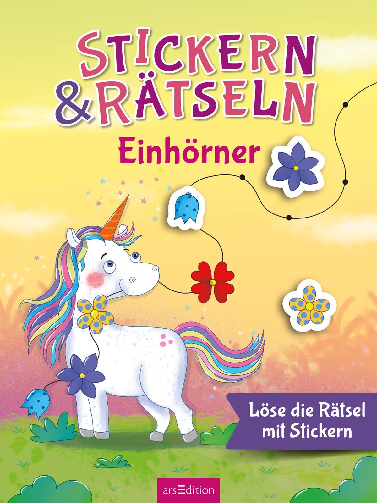 Bild: 9783845858142 | Stickern &amp; Rätseln ab 3: Stickern &amp; Rätseln - Einhörner | Sauter