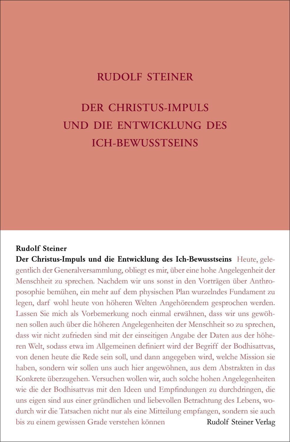 Cover: 9783727411618 | Der Christus-Impuls und die Entwicklung des Ich-Bewusstseins | Steiner