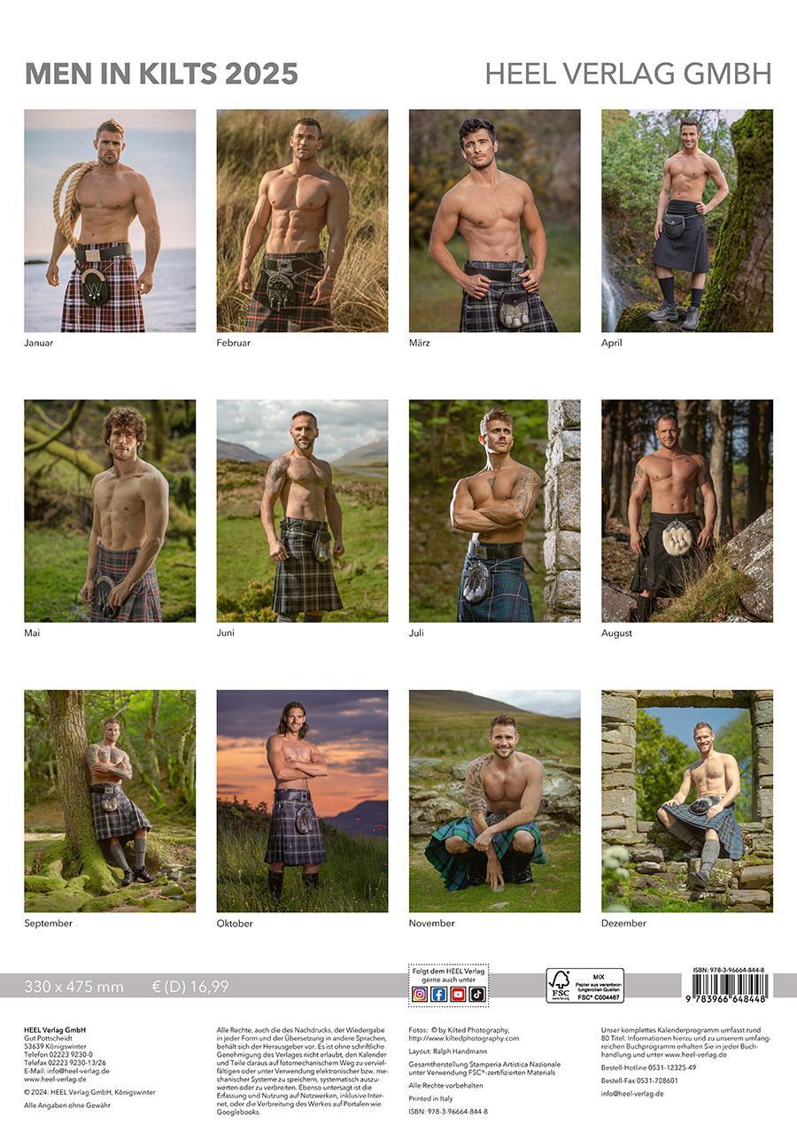 Bild: 9783966648448 | Men in Kilts Kalender 2025 | Schottlands stärkste Kerle | Kalender