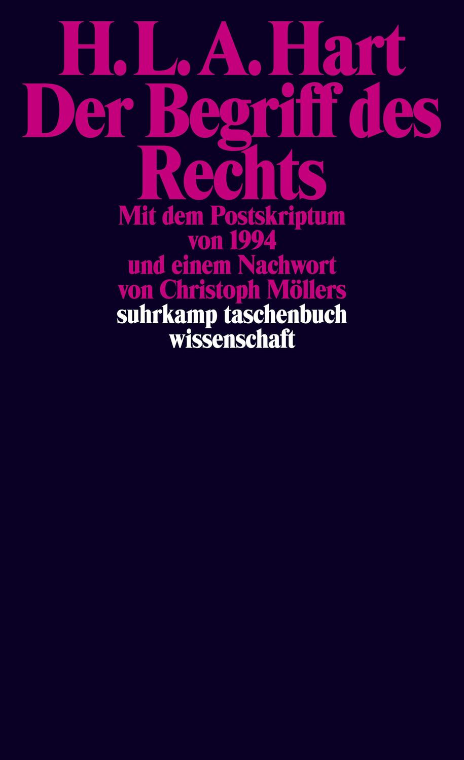 Cover: 9783518296097 | Der Begriff des Rechts | H. L. A. Hart | Taschenbuch | Deutsch | 2011