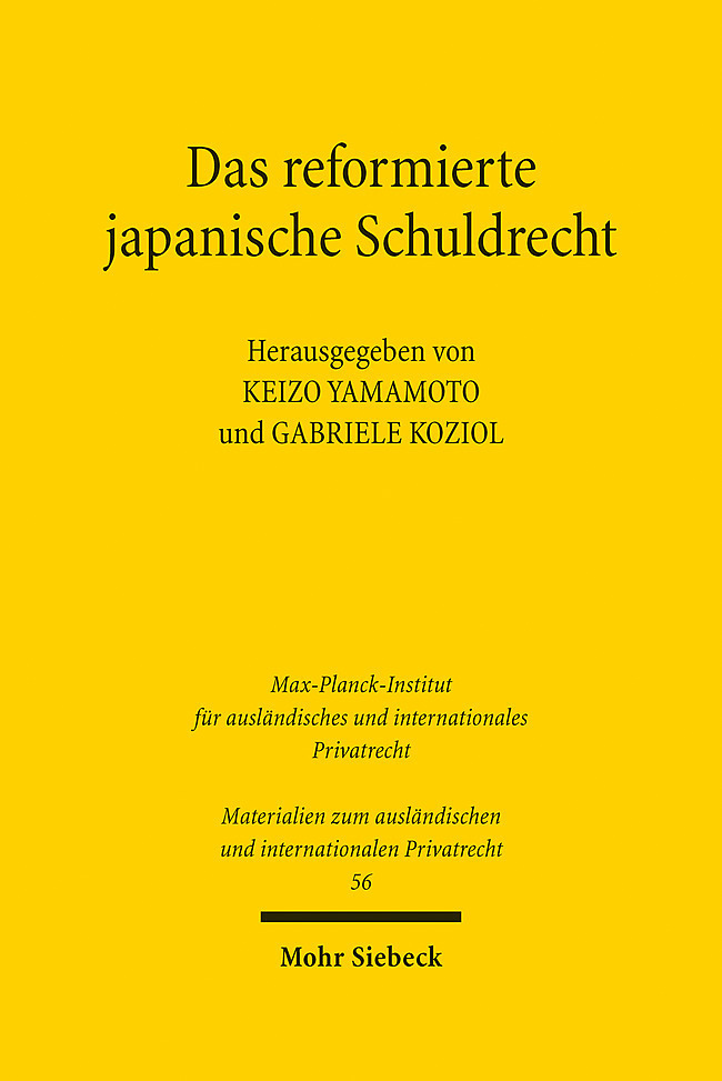 Cover: 9783161611421 | Das reformierte japanische Schuldrecht | Erläuterungen und Text | Buch