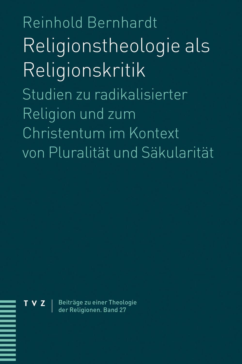 Cover: 9783290185909 | Religionstheologie als Religionskritik | Reinhold Bernhardt | Buch