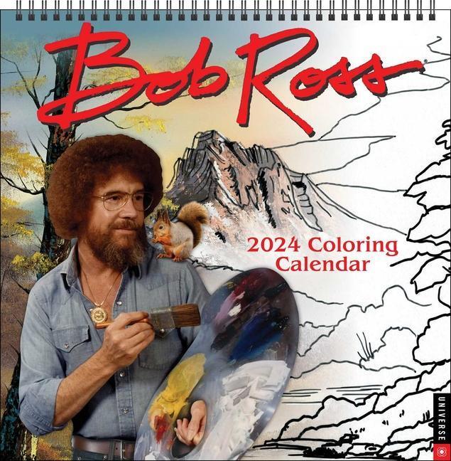 Cover: 9780789343710 | Bob Ross 2024 Coloring Wall Calendar | Bob Ross | Kalender | Englisch