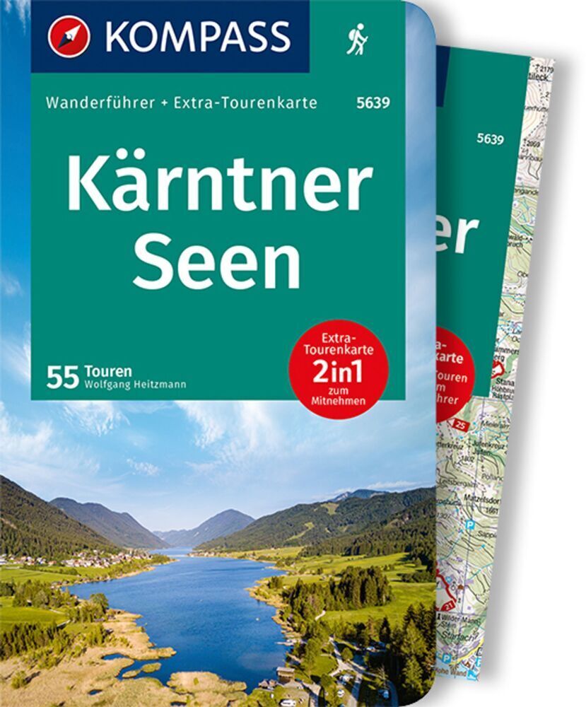 Cover: 9783991210481 | KOMPASS Wanderführer Kärntner Seen, 55 Touren mit Extra-Tourenkarte
