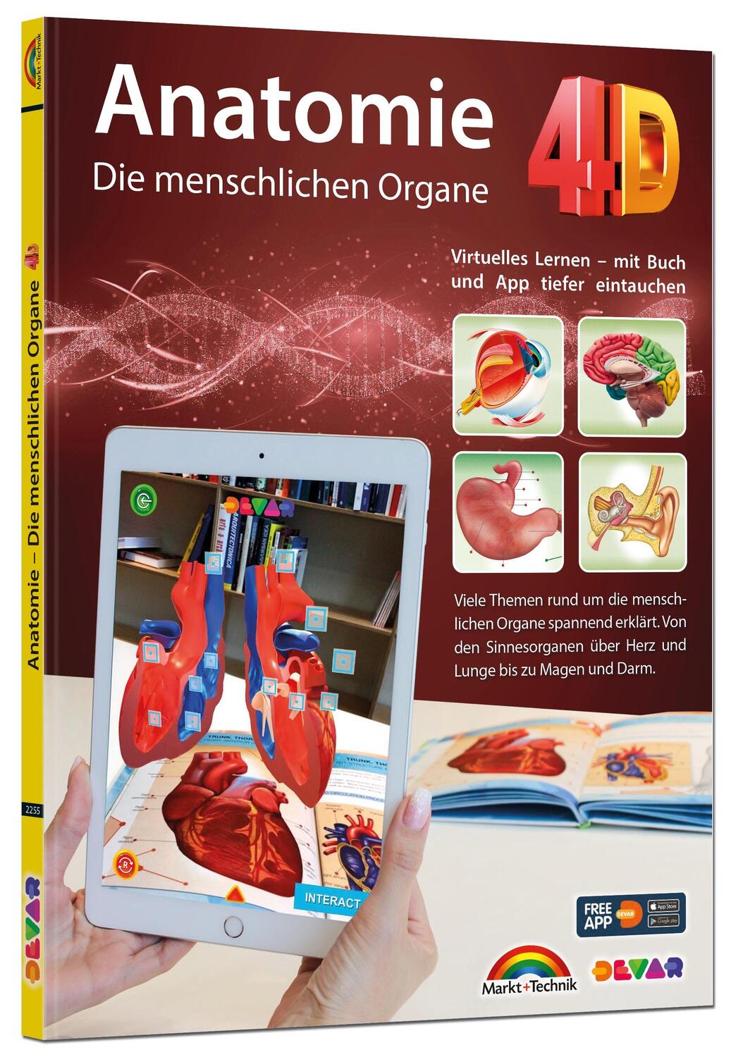 Cover: 9783959822558 | Anatomie 4D - die menschlichen Organe mit APP zum virtuellen Rundgang