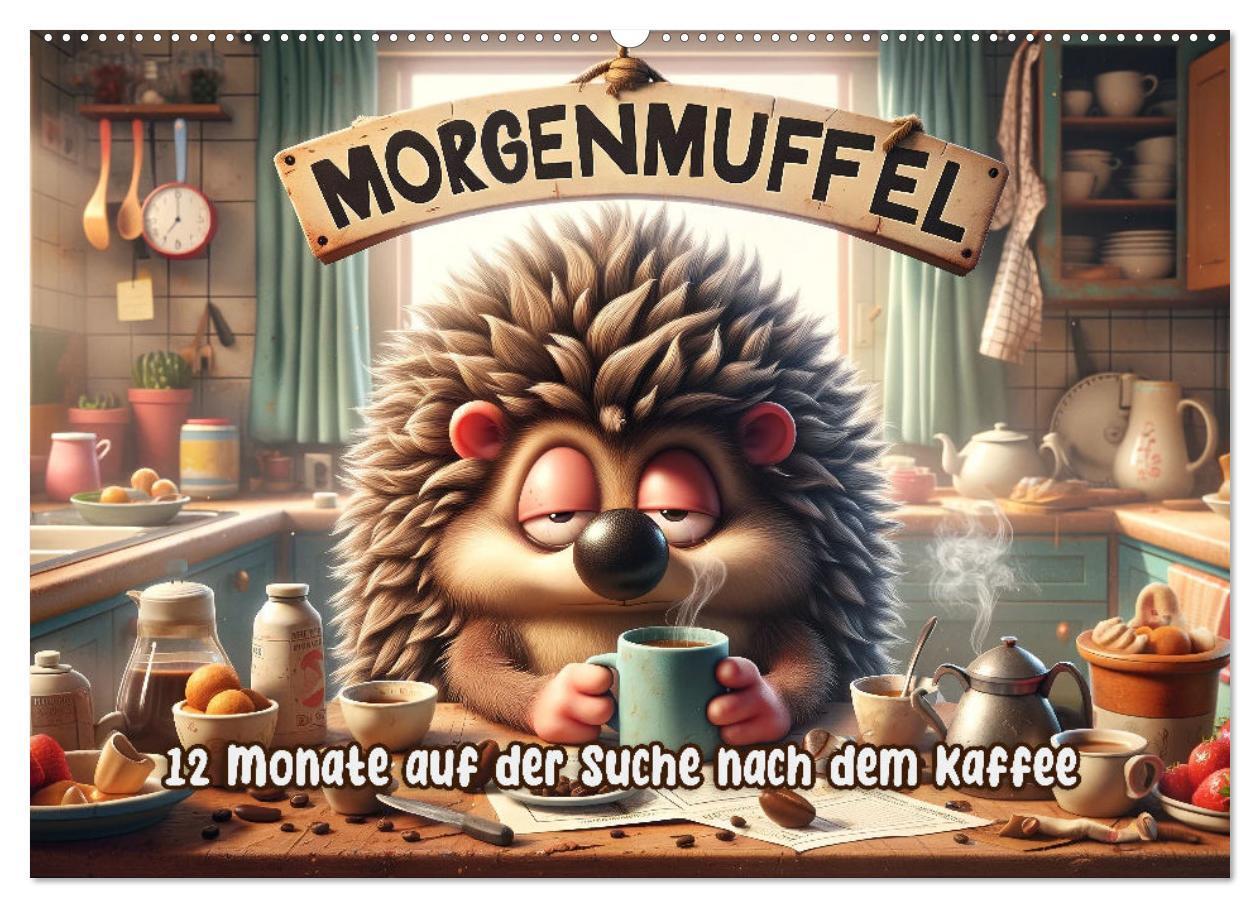 Cover: 9783383780257 | Morgenmuffel: 12 Monate auf der Suche nach dem Kaffee (Wandkalender...