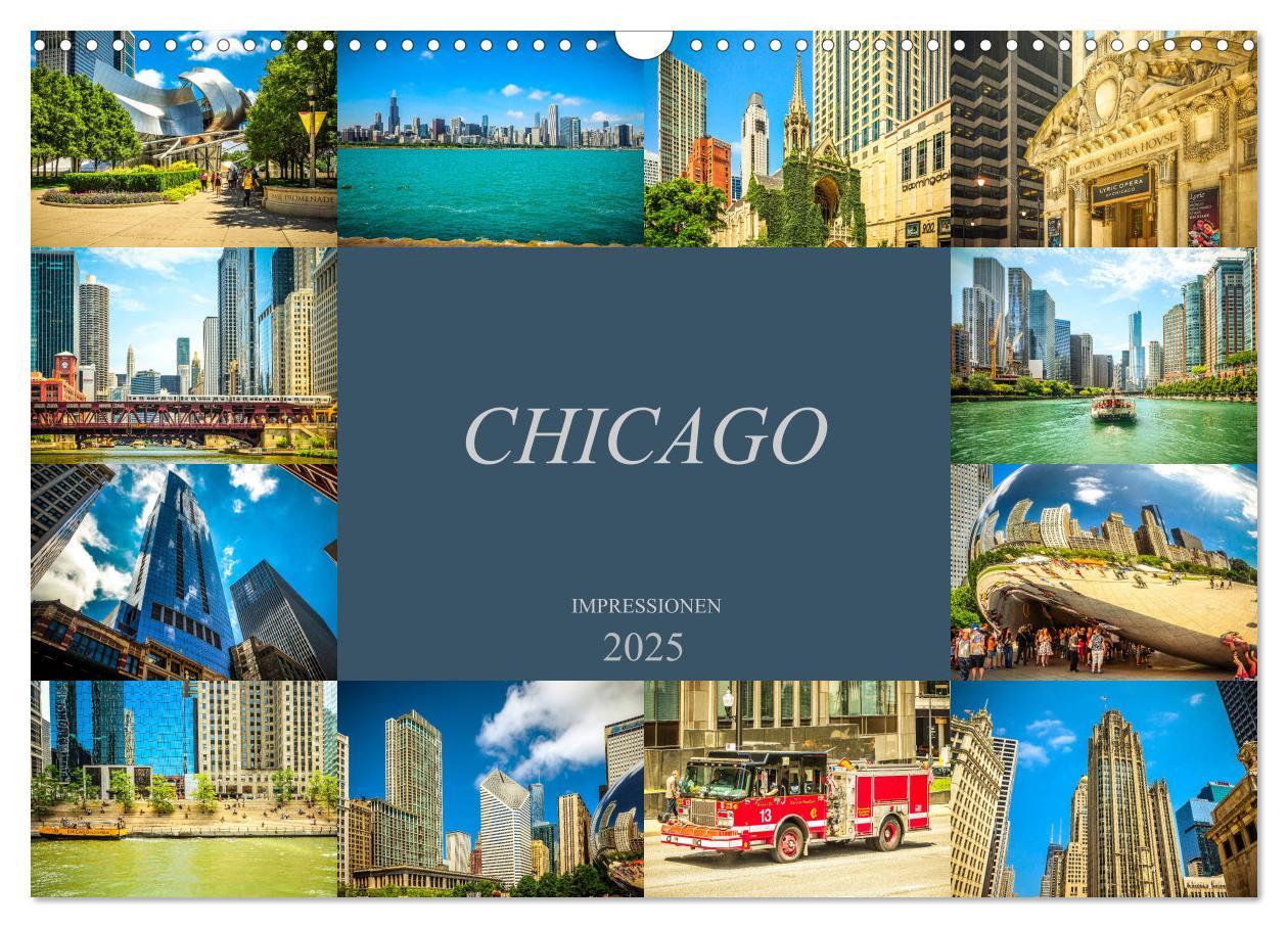 Cover: 9783435358960 | Chicago Impressionen (Wandkalender 2025 DIN A3 quer), CALVENDO...