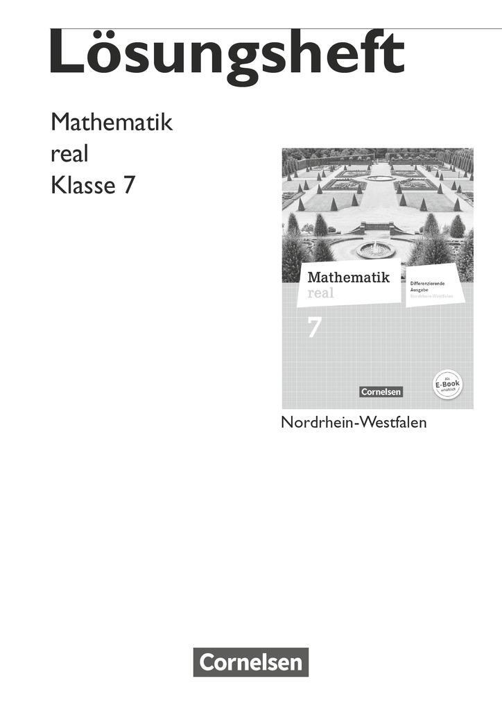Cover: 9783060066742 | Mathematik real 7. Schuljahr. Lösungen zum Schülerbuch....