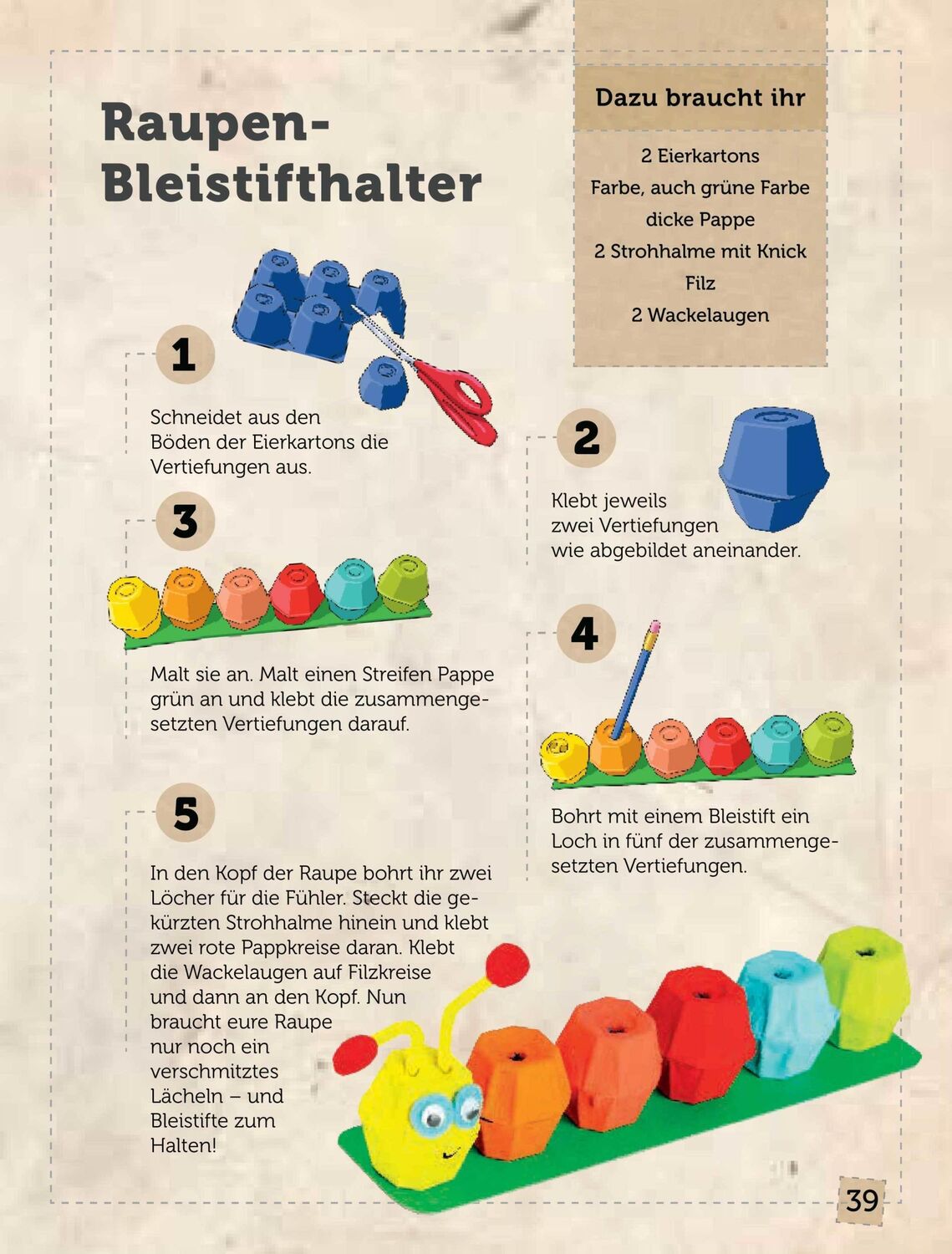 Bild: 9783809445210 | Das Eierkarton-Bastelbuch für Kinder. 51 lustige Projekte für...