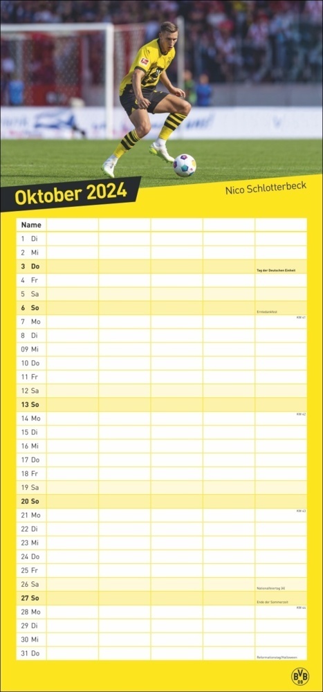 Bild: 9783756402779 | Borussia Dortmund Familienplaner 2024. Der Kalender für...