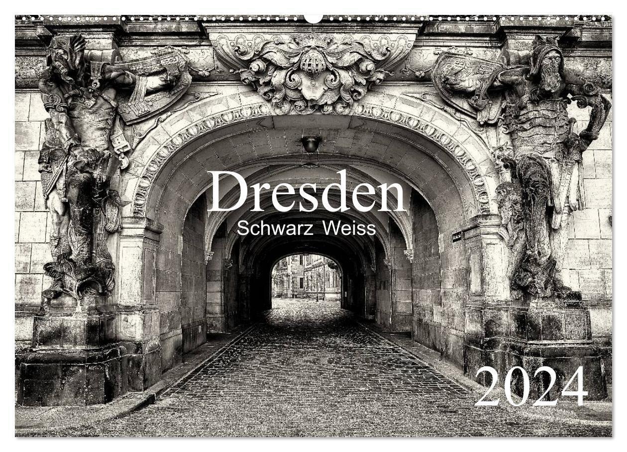Cover: 9783383543395 | Dresden Schwarz Weiss 2024 (Wandkalender 2024 DIN A2 quer),...