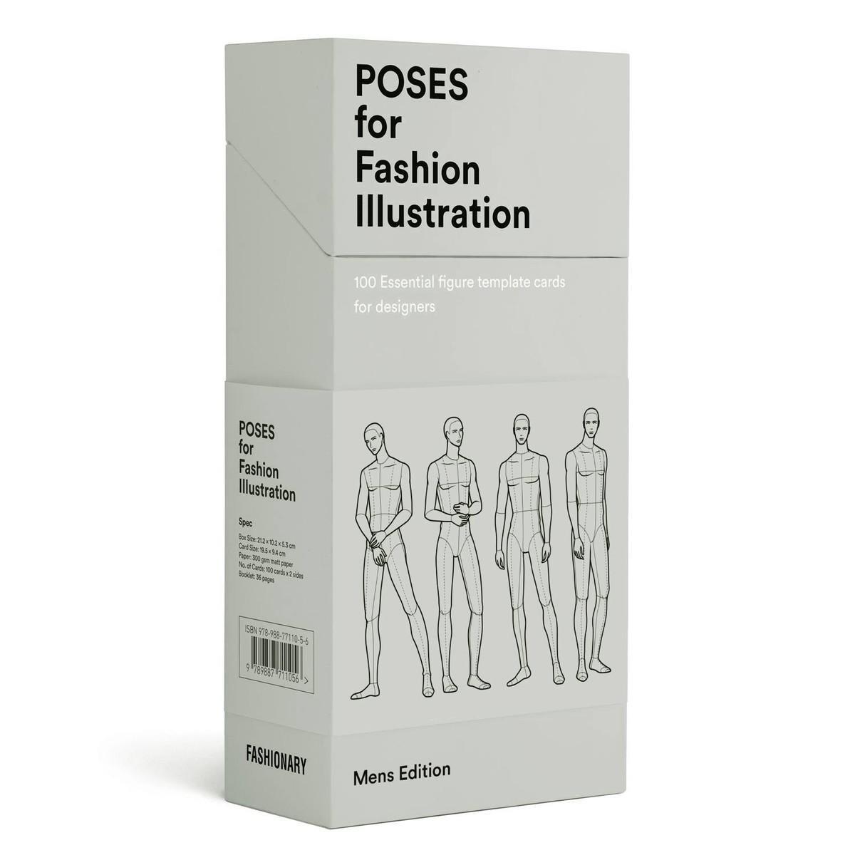 Cover: 9789887711124 | Poses for Fashion Illustration - Mens (Card Box) | 2021