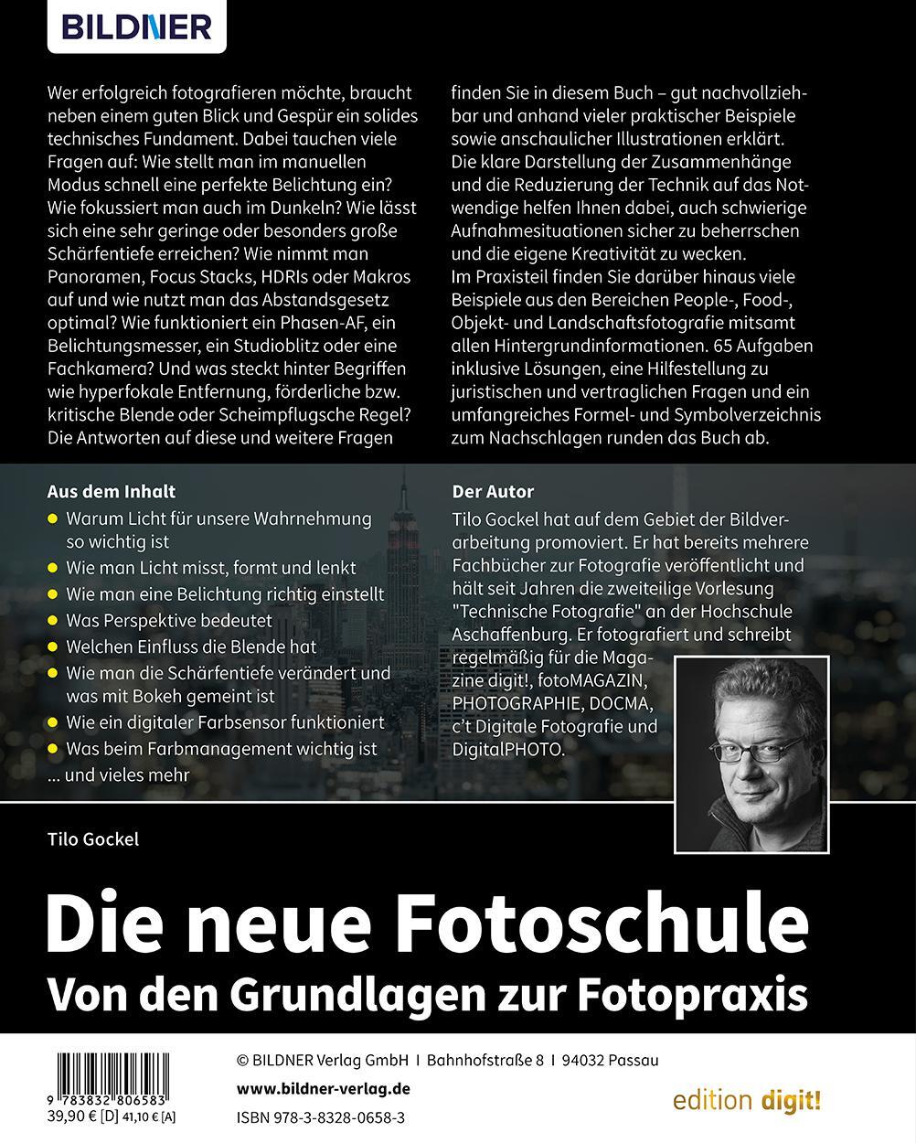 Rückseite: 9783832806583 | Die neue Fotoschule - Von den Grundlagen zur Fotopraxis | Tilo Gockel