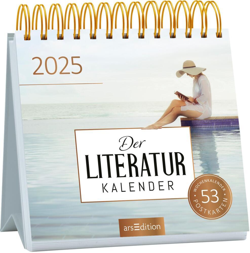 Cover: 4014489132875 | Postkartenkalender Der Literaturkalender 2025 | Kalender | 108 S.