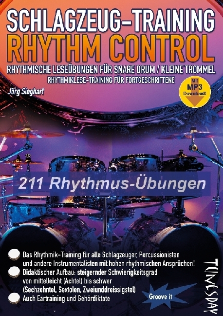 Cover: 9790501980208 | Schlagzeug-Training Rhythm Control | Groove it | Tunesday Records