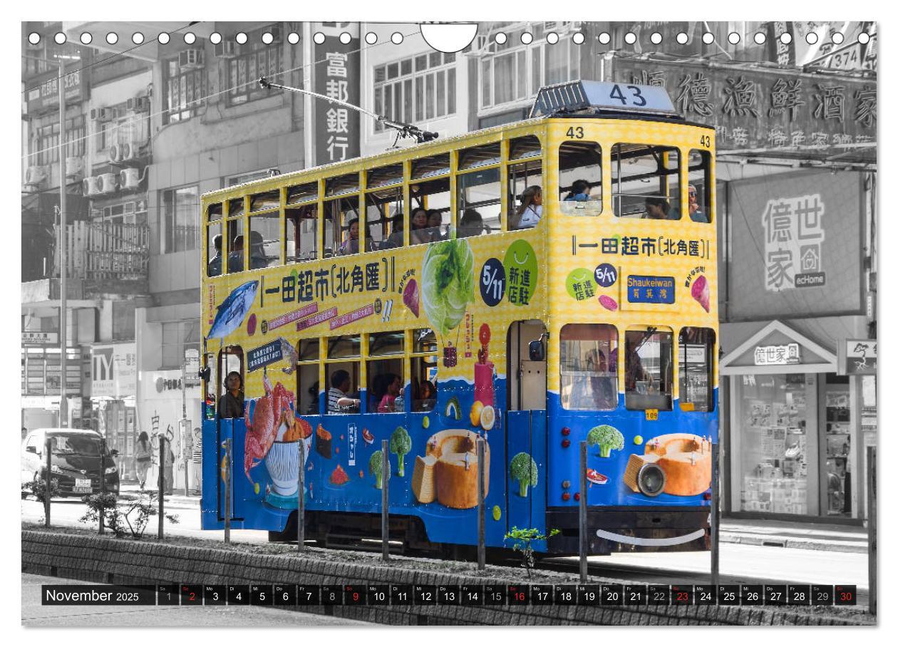 Bild: 9783435178339 | Ding Ding - Hong Kong's Tramways (Wandkalender 2025 DIN A4 quer),...