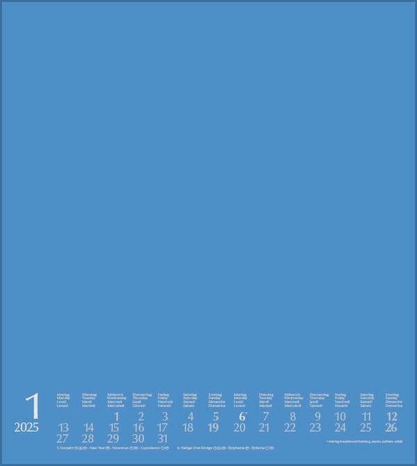 Bild: 9783731877691 | Foto-Malen-Basteln Bastelkalender blau 2025 | Verlag Korsch | Kalender